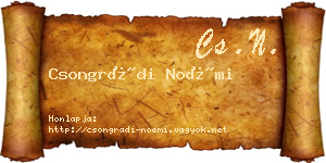 Csongrádi Noémi névjegykártya