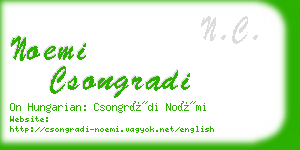 noemi csongradi business card